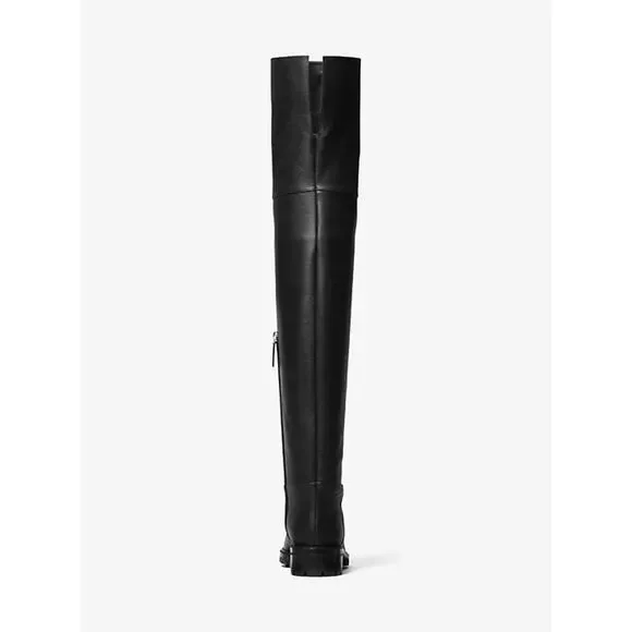 Michael Kors Collection Italy Chesley Over The Knee Boots Leather Black Size 38 - Picture 5 of 16